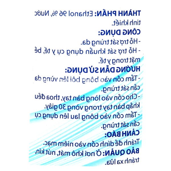 Cồn 70 độ Domesco sát trùng ngoài da chai 1000ml