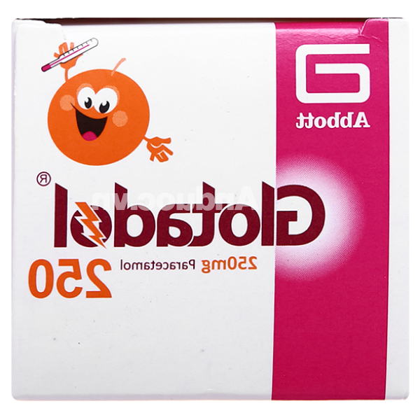 Bột pha hỗn dịch uống Glotadol 250 giảm đau, hạ sốt do cảm cúm (20 gói x 2.5g)