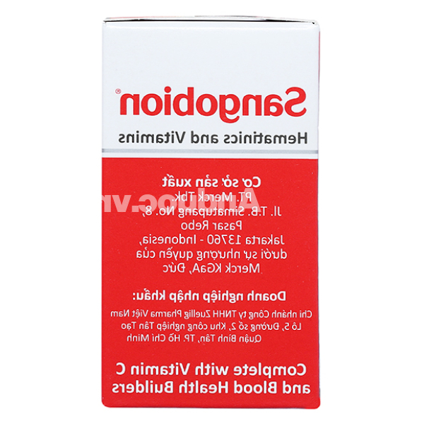 Sangobion bổ sung sắt và axit folic, trị thiếu máu (7 vỉ x 4 viên)