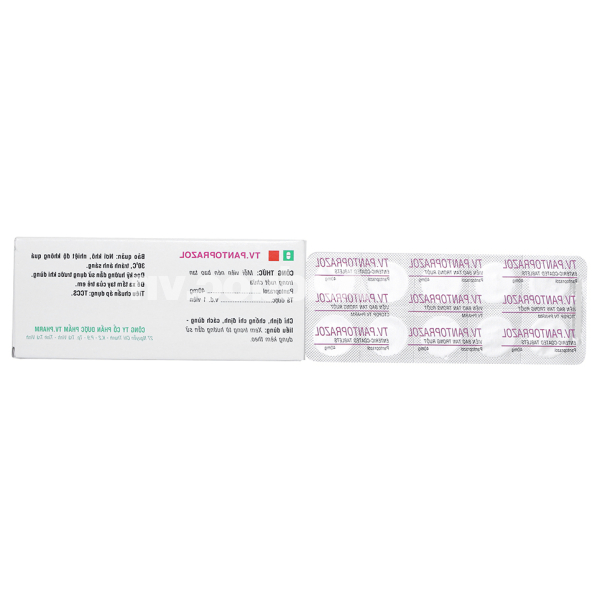 TV. Pantoprazol 40mg trị trào ngược dạ dày, thực quản (3 vỉ x 10 viên)