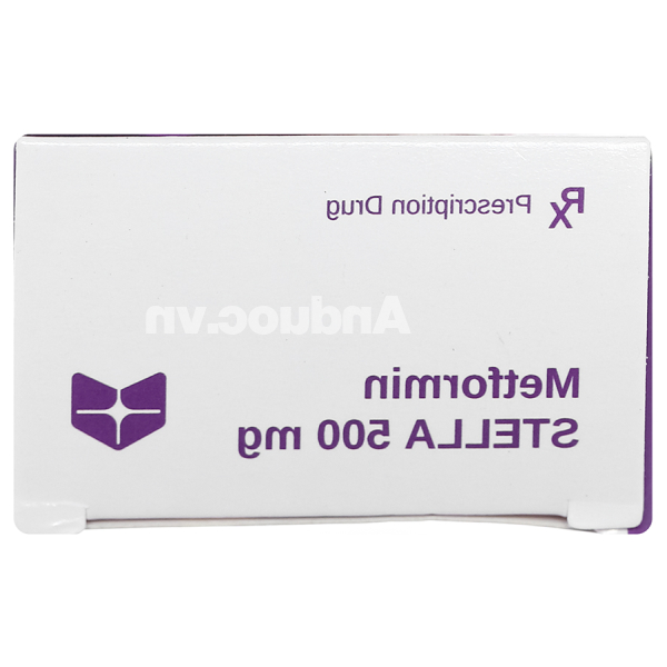 Metformin Stella 500mg trị đái tháo đường (3 vỉ x 10 viên)