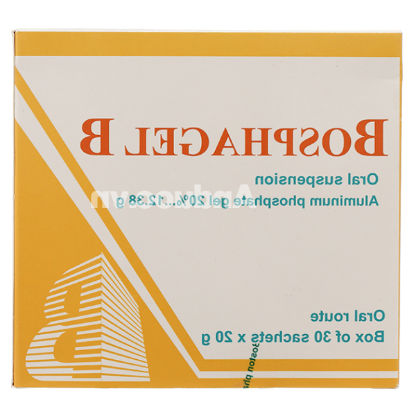 Hỗn dịch uống Bosphagel B 20% trị đau, bỏng rát do axit dạ dày gây ra (30 gói x 20g)