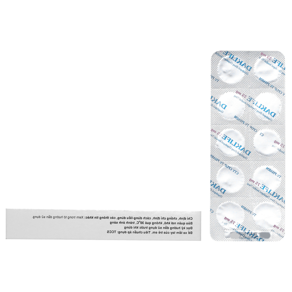 Daklife 75mg phòng và trị huyết khối (3 vỉ x 10 viên)