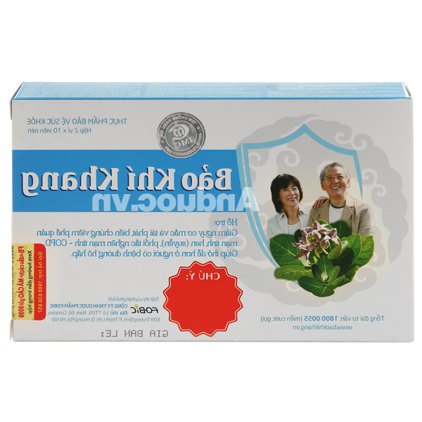 Bảo Khí Khang hỗ trợ các bệnh đường hô hấp hộp 2 vỉ x 10 viên