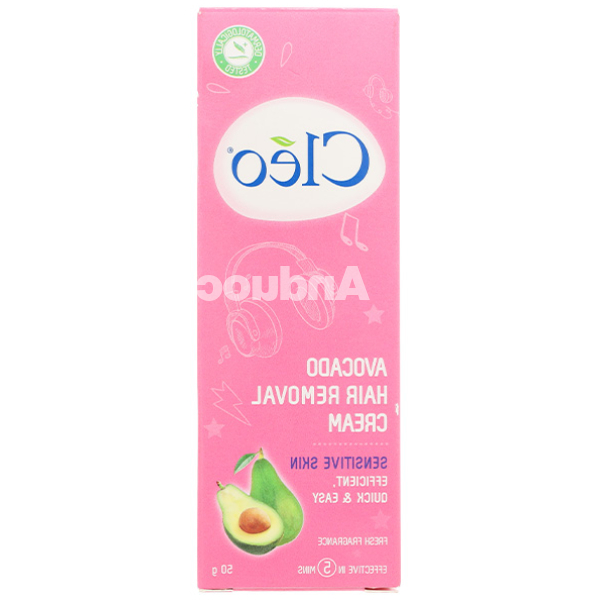 Kem tẩy lông Cléo Avocado Hair Removal Cream cho da nhạy cảm tuýp 50g