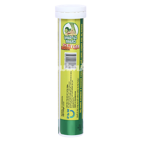 Viên sủi MyVita Strong sả gừng chanh hỗ trợ tăng đề kháng tuýp 20 viên