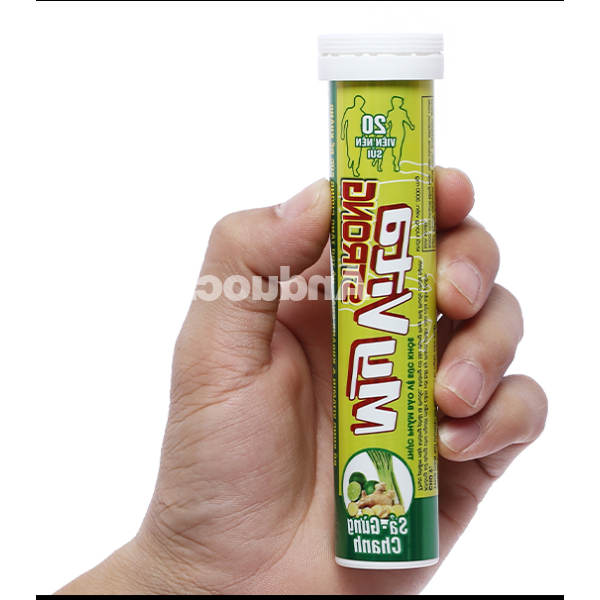 Viên sủi MyVita Strong sả gừng chanh hỗ trợ tăng đề kháng tuýp 20 viên