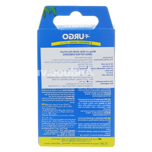 Băng cá nhân hình thú Urgo Animal Tatoo Dressing (2,5 x 7,2cm) hộp 8 miếng