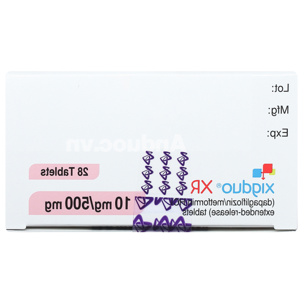 Xigduo XR 10mg/500mg trị đái tháo đường tuýp 2 (4 vỉ x 7 viên)