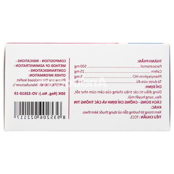 Hapacol Cảm Cúm trị các triệu chứng sốt, đau, sung huyết mũi (10 vỉ x 10 viên)