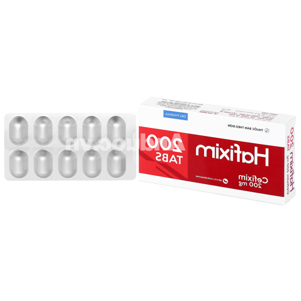 Hafixim 200 Tabs trị nhiễm khuẩn do vi khuẩn nhạy cảm (3 vỉ x 10 viên)