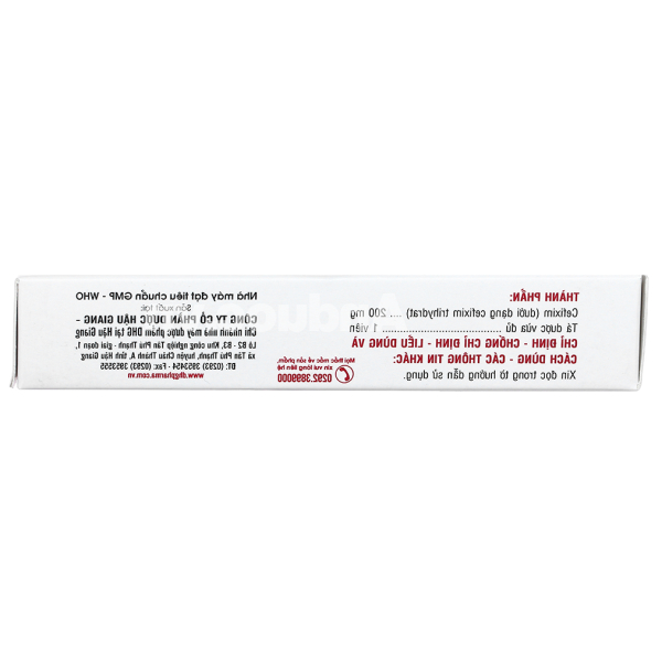 Hafixim 200 Tabs trị nhiễm khuẩn do vi khuẩn nhạy cảm (3 vỉ x 10 viên)
