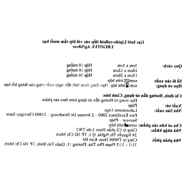 Gạc lưới UrgoTul Ag/Silver hộp 10 miếng (5cm x 5cm)