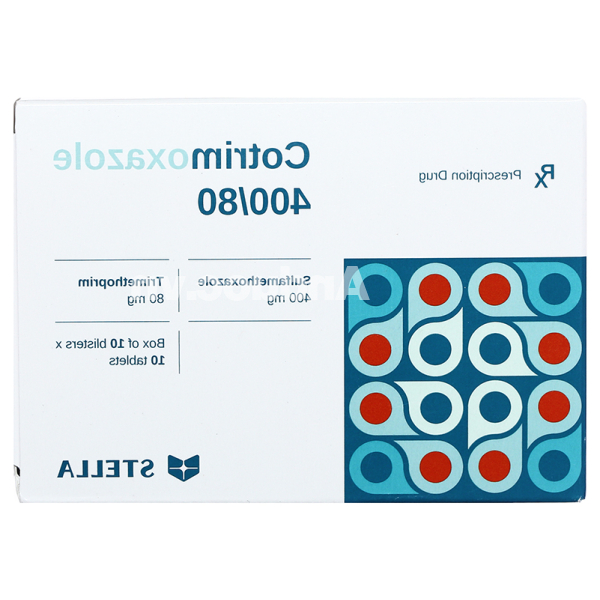 Cotrimoxazole 400/80 trị viêm tai giữa cấp, nhiễm khuẩn (10 vỉ x 10 viên)