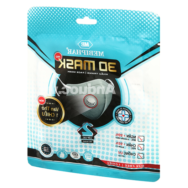 Khẩu trang y tế Mebiphar 3D Mask Pro màu trắng gói 1 cái