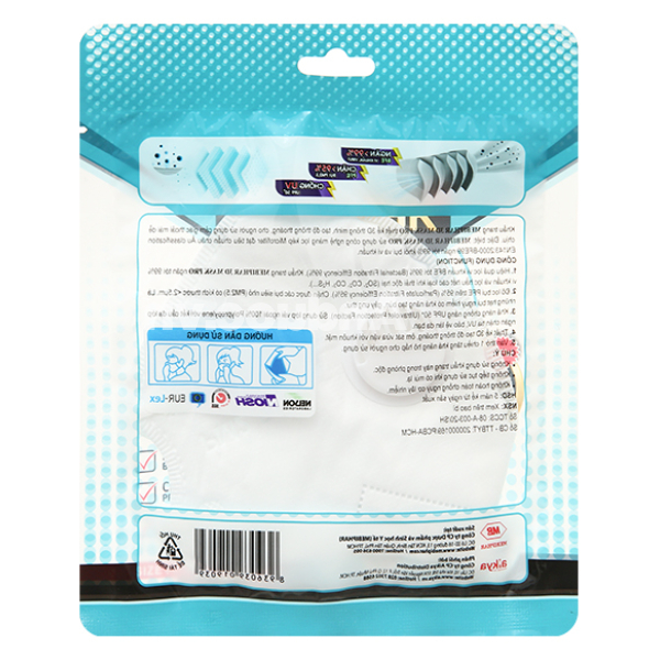 Khẩu trang y tế Mebiphar 3D Mask Pro màu trắng gói 1 cái