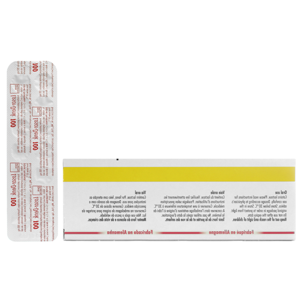 Losar-Denk 100 trị tăng huyết áp, suy tim (2 vỉ x 14 viên)