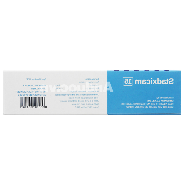 Stadxicam 15mg trị viêm xương khớp (3 vỉ x 10 viên)