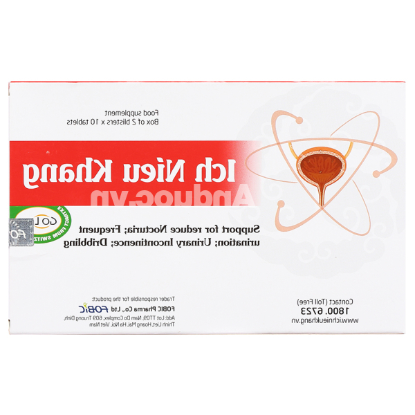 Ích Niệu Khang hỗ trợ giảm tiểu đêm hộp 20 viên