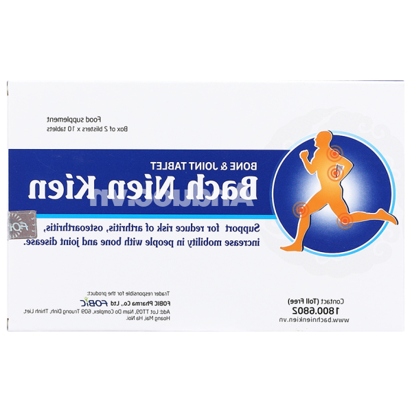 Viên xương khớp Bách Niên Kiện giảm nguy cơ viêm khớp, thoái hóa khớp hộp 20 viên