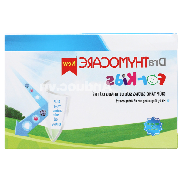 Cốm DraThymocare For Kids hỗ trợ tăng cường đề kháng hộp 30 gói x 3g