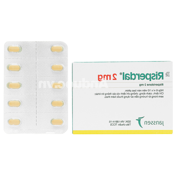 Risperdal 2mg trị tâm thần phân liệt (6 vỉ x 10 viên)