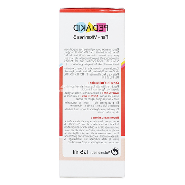 Siro Pediakid Fer + Vitamines B bổ sung sắt và vitamin chai 125ml