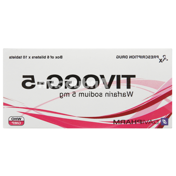 Tivogg-5 phòng và trị huyết khối tĩnh mạch (6 vỉ x 10 viên)