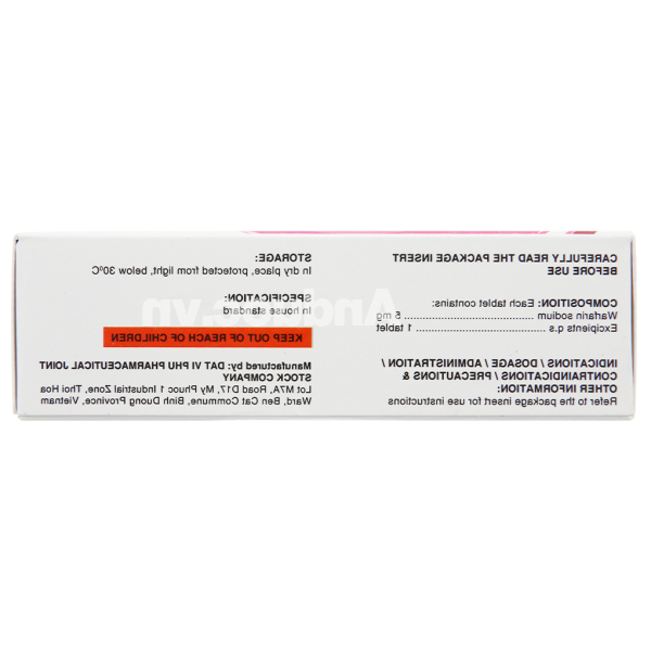 Tivogg-5 phòng và trị huyết khối tĩnh mạch (6 vỉ x 10 viên)