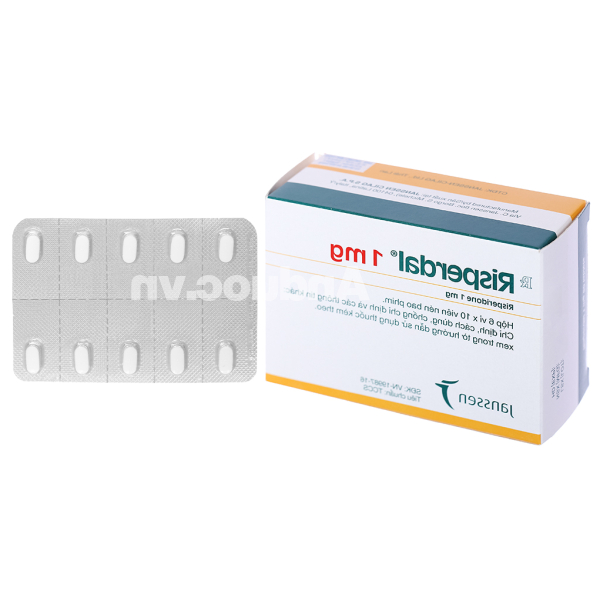 Risperdal 1mg trị tâm thần phân liệt (6 vỉ x 10 viên)