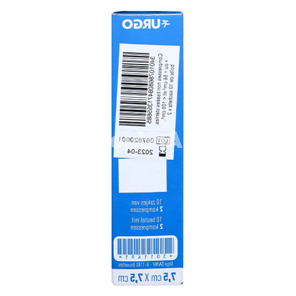 Gạc Urgo Compresses Stériles hộp 10 miếng (7.5cm x 7.5cm)