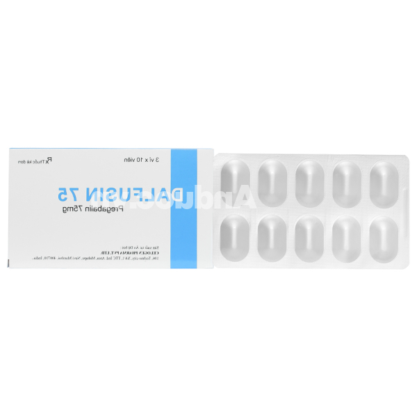 Dalfusin 75 trị động kinh, đau thần kinh (3 vỉ x 10 viên)