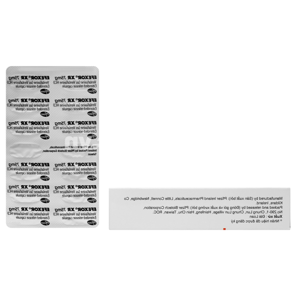 Efexor XR 75mg trị trầm cảm, rối loạn lo âu (2 vỉ x 14 viên)