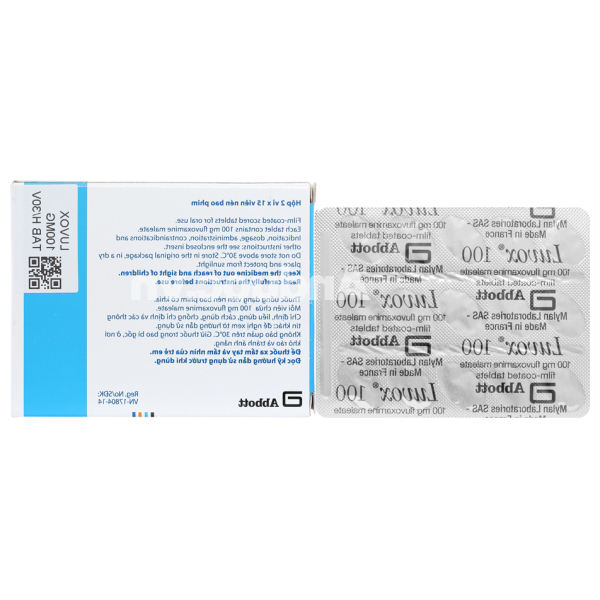 Luvox 100mg trị trầm cảm, rối loạn xung lực cưỡng bức ám ảnh (2 vỉ x 15 viên)
