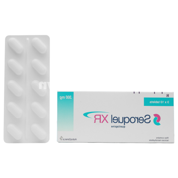 Seroquel XR 300mg trị tâm thần phân liệt, rối loạn lưỡng cực (3 vỉ x 10 viên)