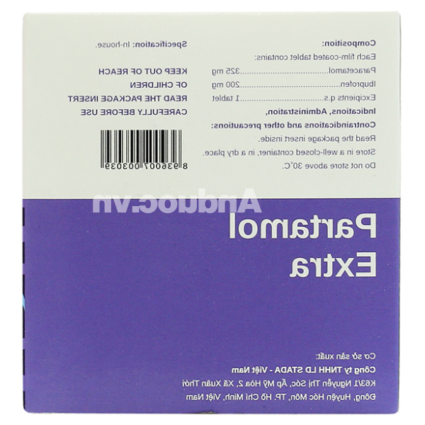 Partamol Extra giảm đau, kháng viêm xương khớp (10 vỉ x 4 viên)