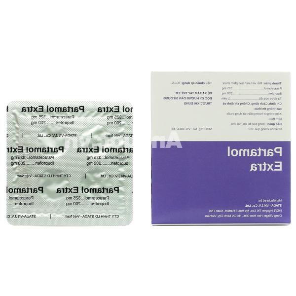Partamol Extra giảm đau, kháng viêm xương khớp (10 vỉ x 4 viên)