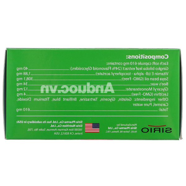 USmart Gingko Biloba lưu thông máu, cải thiện trí nhớ hộp 100 viên