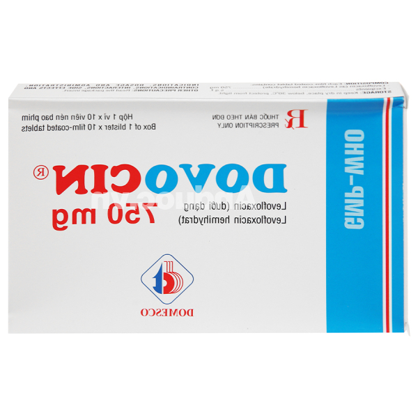 Dovocin 750mg trị nhiễm khuẩn (1 vỉ x 10 viên)