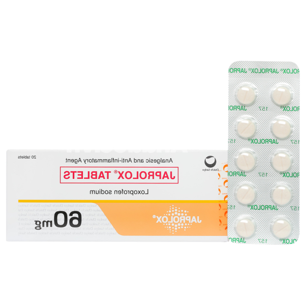 Japrolox 60mg giảm đau, kháng viêm xương khớp, hạ sốt (2 vỉ x 10 viên)
