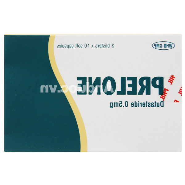 Prelone 0.5mg trị phì đại tuyến tiền liệt (3 vỉ x 10 viên)