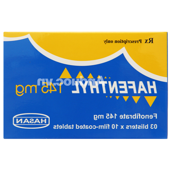 Hafenthyl 145mg trị rối loại lipoprotein máu (3 vỉ x 10 viên)
