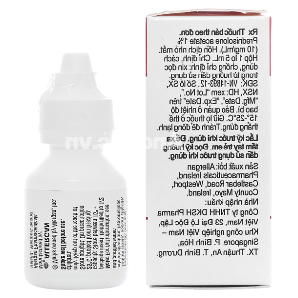 Hỗn dịch nhỏ mắt Pred Forte 1% trị viêm mi mắt, kết mạc, giác mạc lọ 5ml
