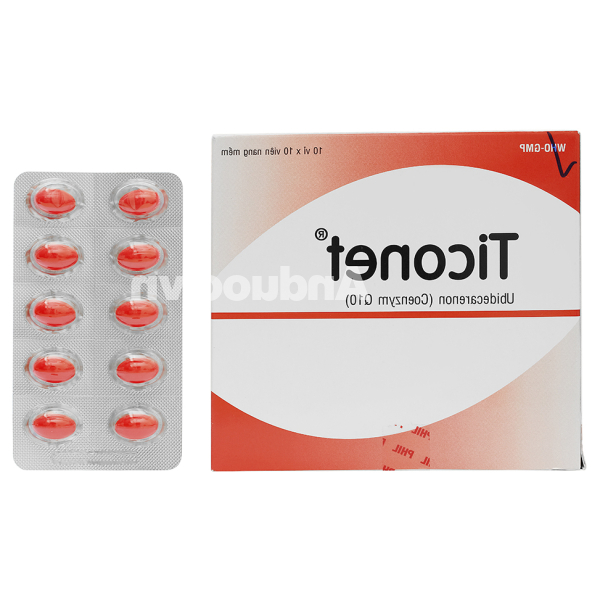 Ticonet 30mg hỗ trợ duy trì sức khỏe tim mạch (10 vỉ x 10 viên)