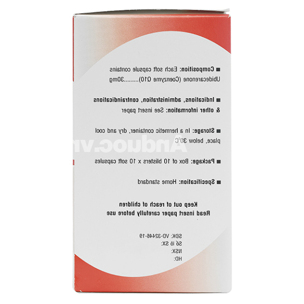 Ticonet 30mg hỗ trợ duy trì sức khỏe tim mạch (10 vỉ x 10 viên)