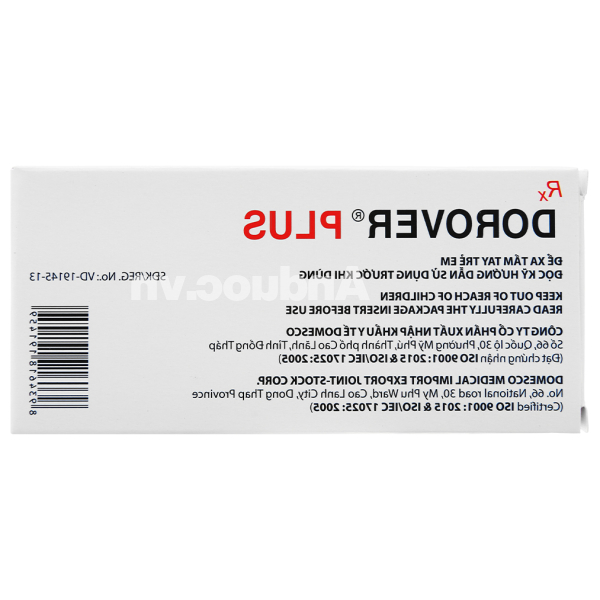 Dorover Plus 4mg/1.25mg trị tăng huyết áp (1 vỉ x 30 viên)