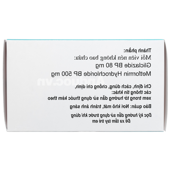 Dianorm-M 80mg/500mg trị đái tháo đường (10 vỉ x 10 viên)