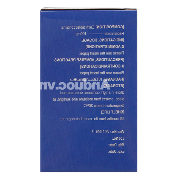 Pangelong Tablet 100mg trị viêm loét dạ dày (10 vỉ x 10 viên)