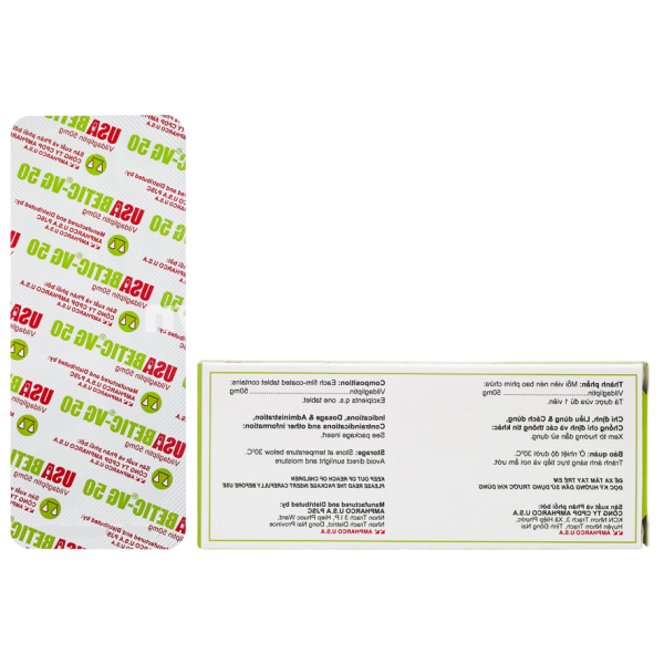 Usabetic-VG 50 trị đái tháo đường (3 vỉ x 10 viên)