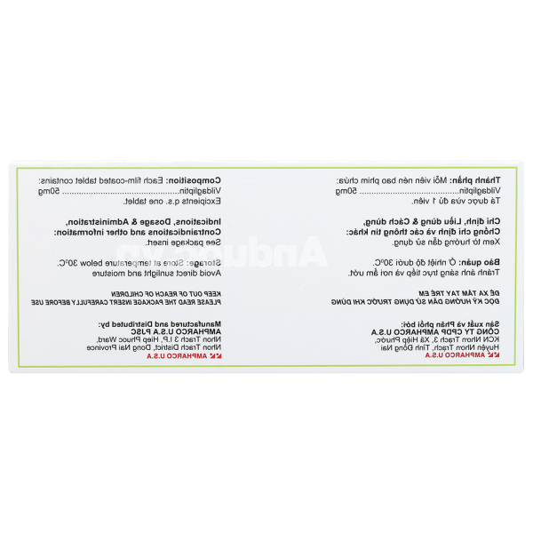 Usabetic-VG 50 trị đái tháo đường (3 vỉ x 10 viên)